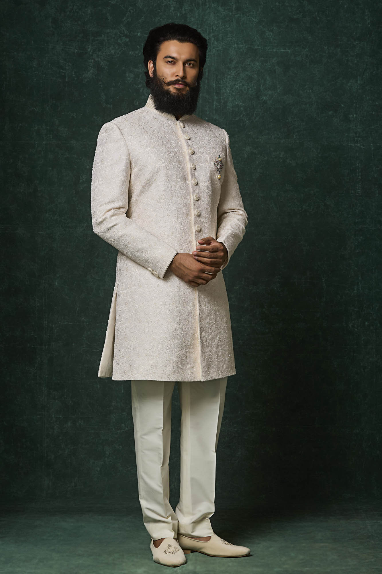 Ivory Sherwani set