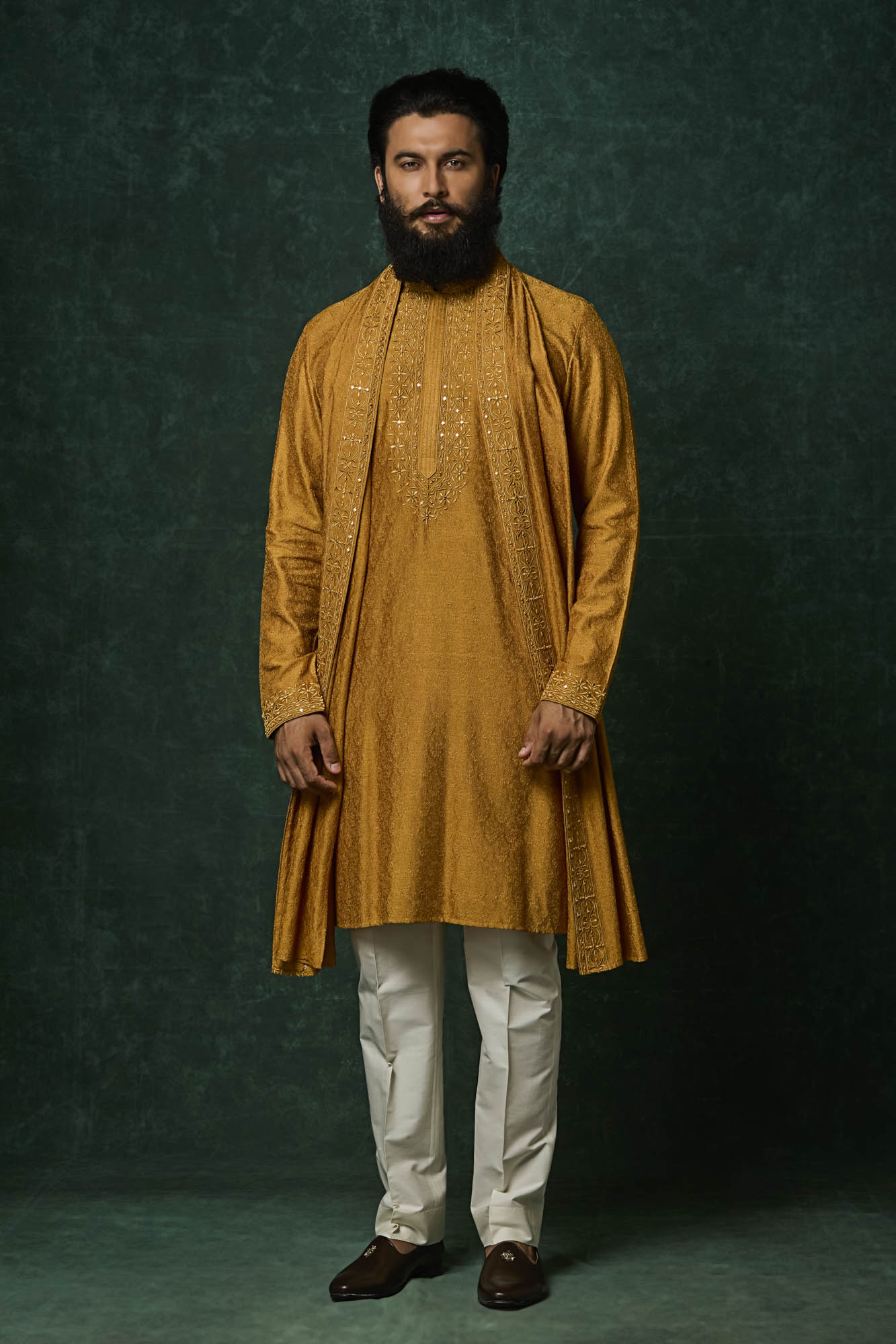 Mustard Kurta Set
