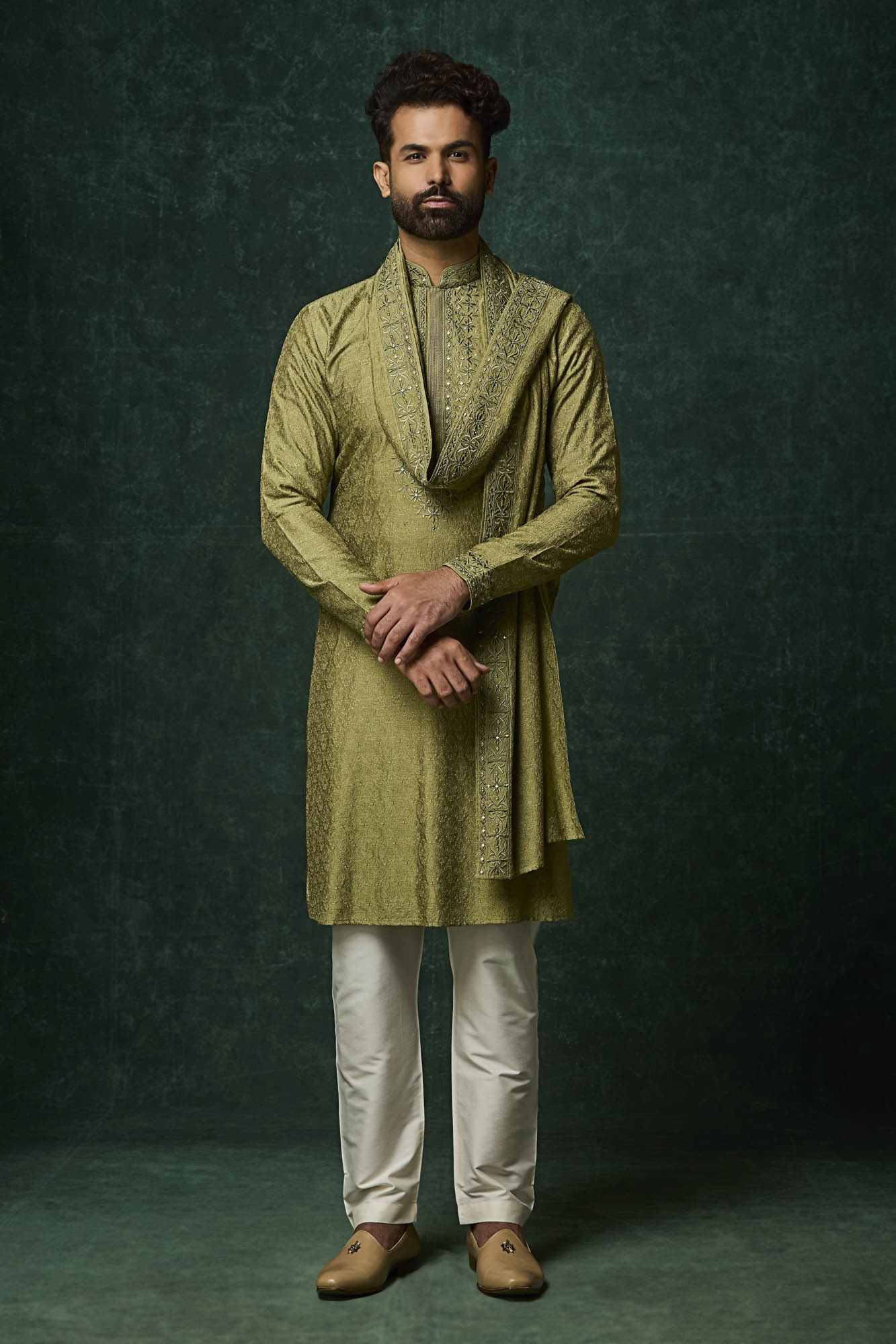 Olive Kurta Set