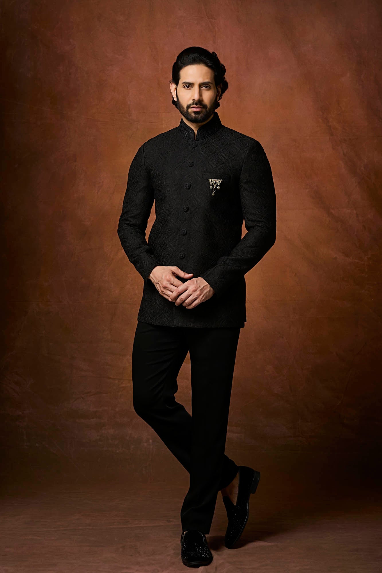 Black Jodhpuri Set