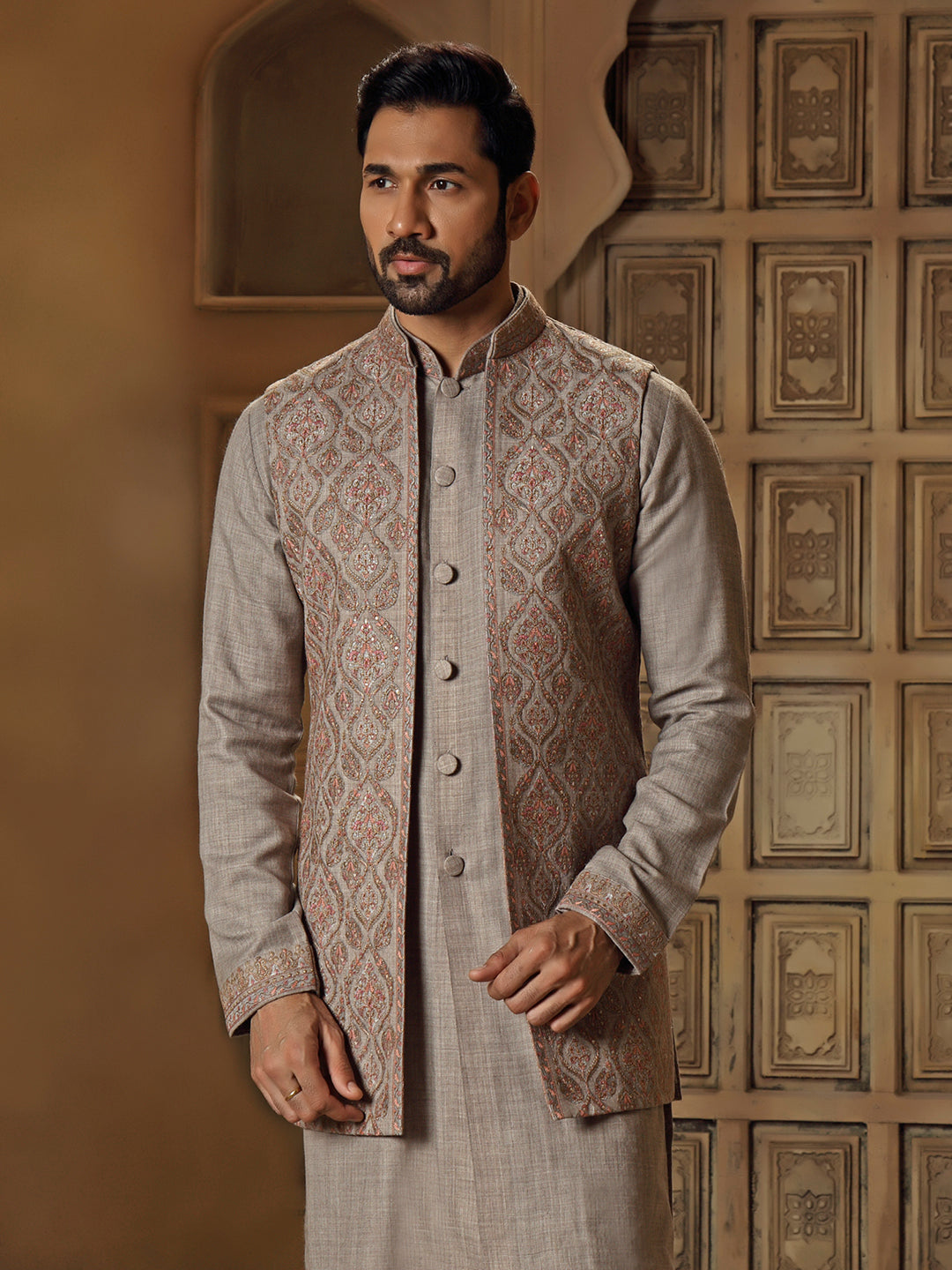 Grey Kashmiri Coaty Set