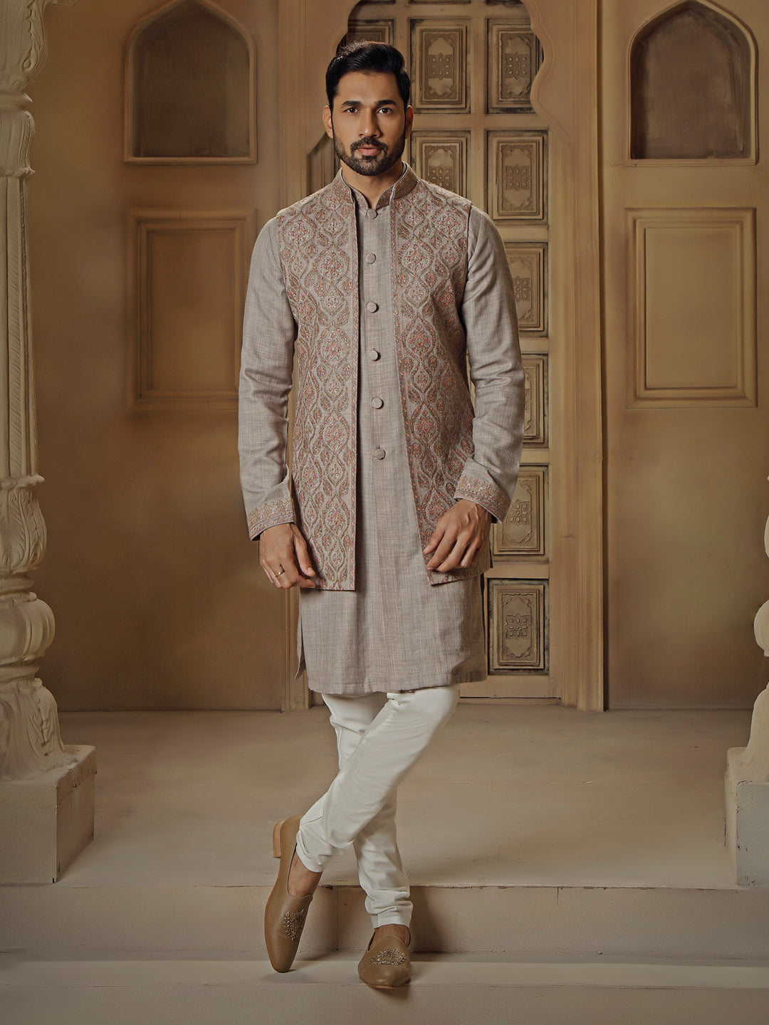 Grey Kashmiri Coaty Set