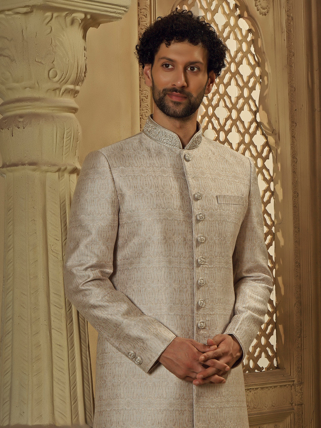 Jamevar Design Paschmina Sherwani