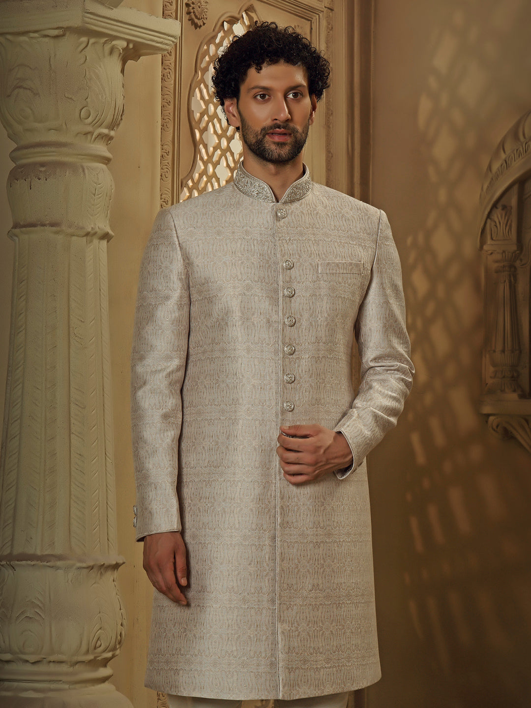 Jamevar Design Paschmina Sherwani