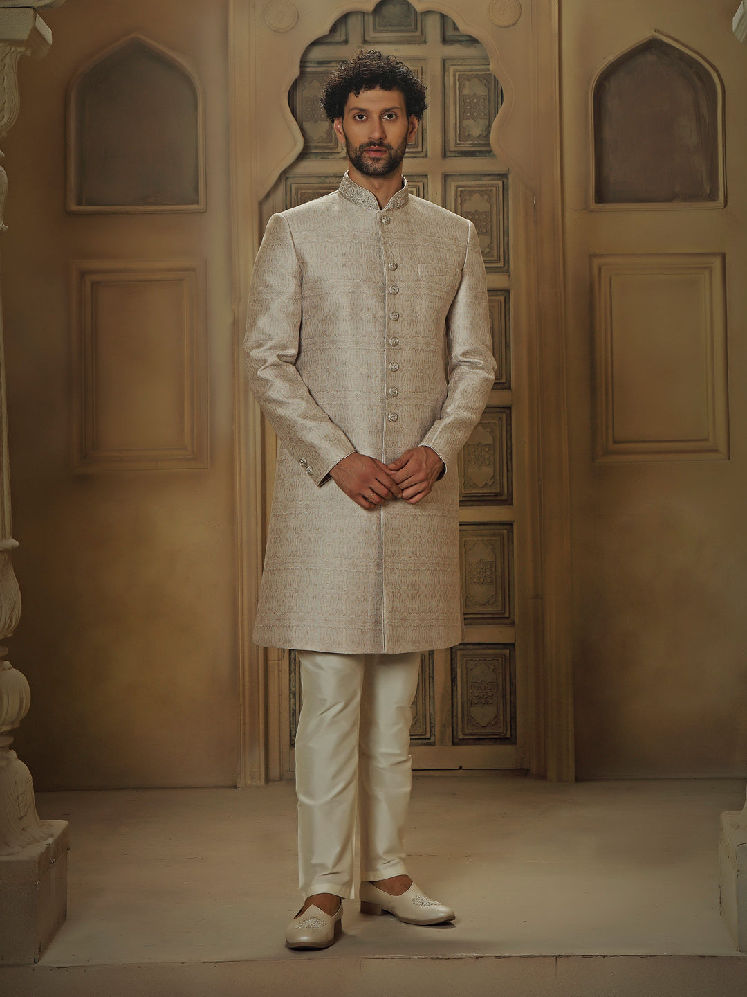 Jamevar Design Paschmina Sherwani