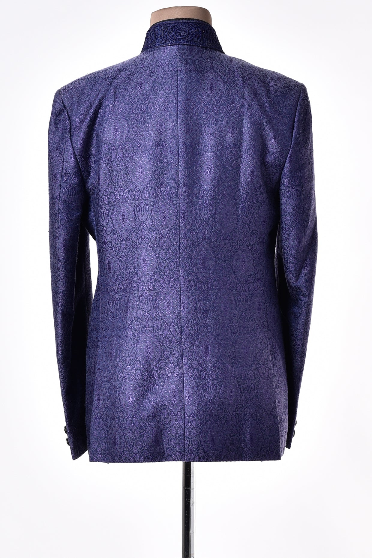 Cobalt Blue Embroidered Jodhpuri Bandhgala Jacket