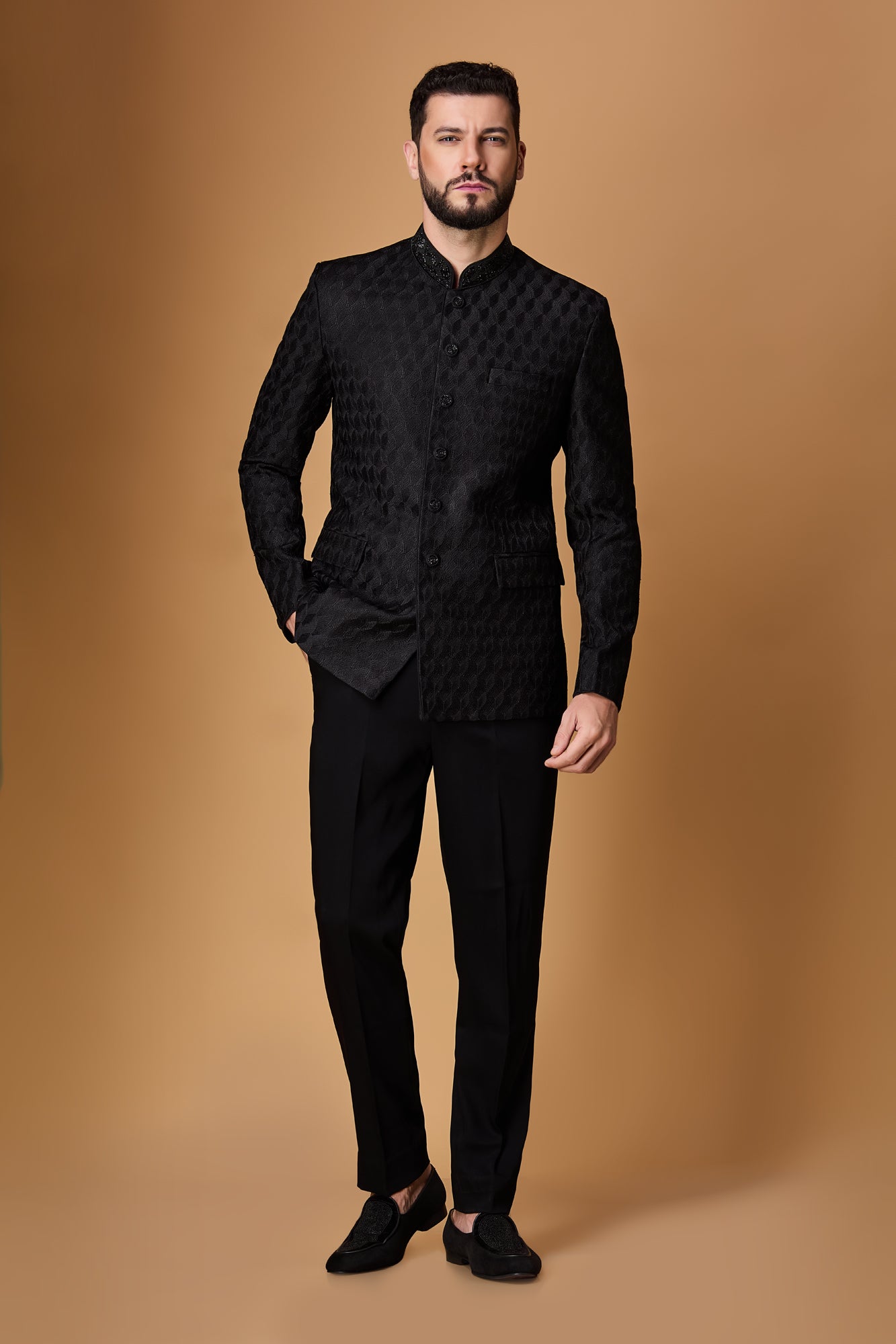 Black Indowestern set