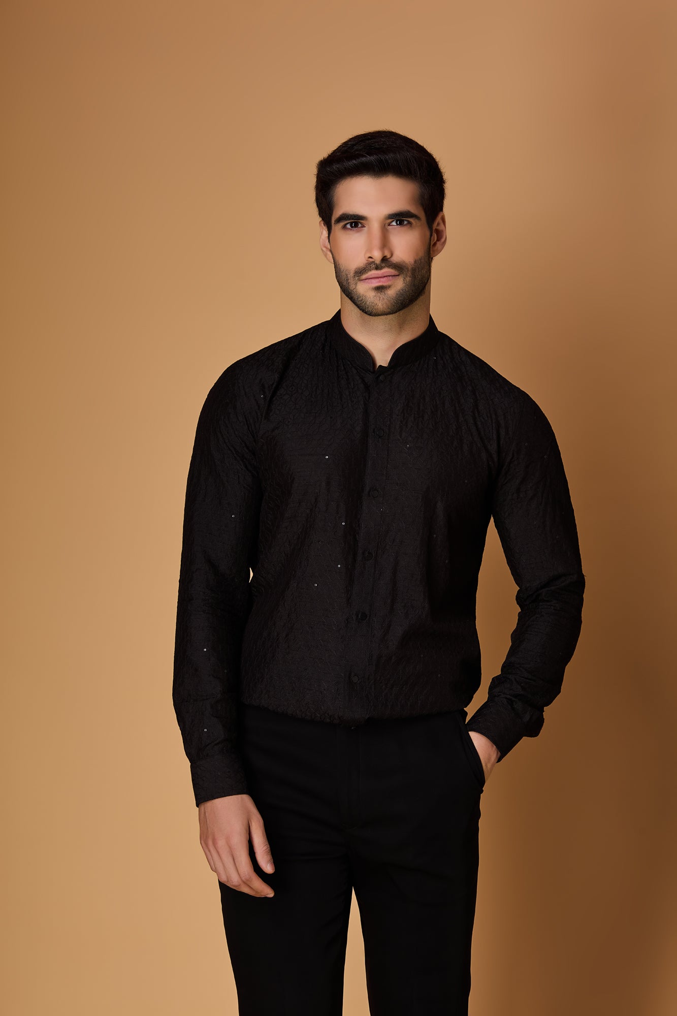Black Indowestern set