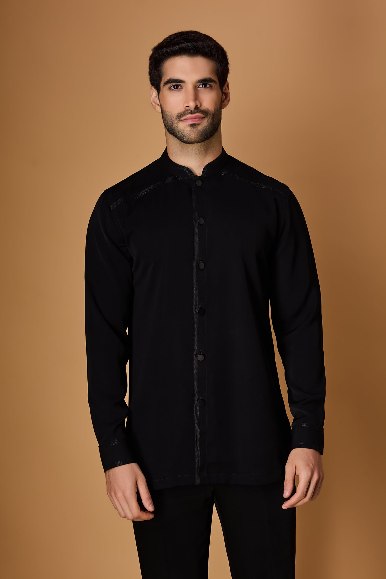 Black Indowestern Set