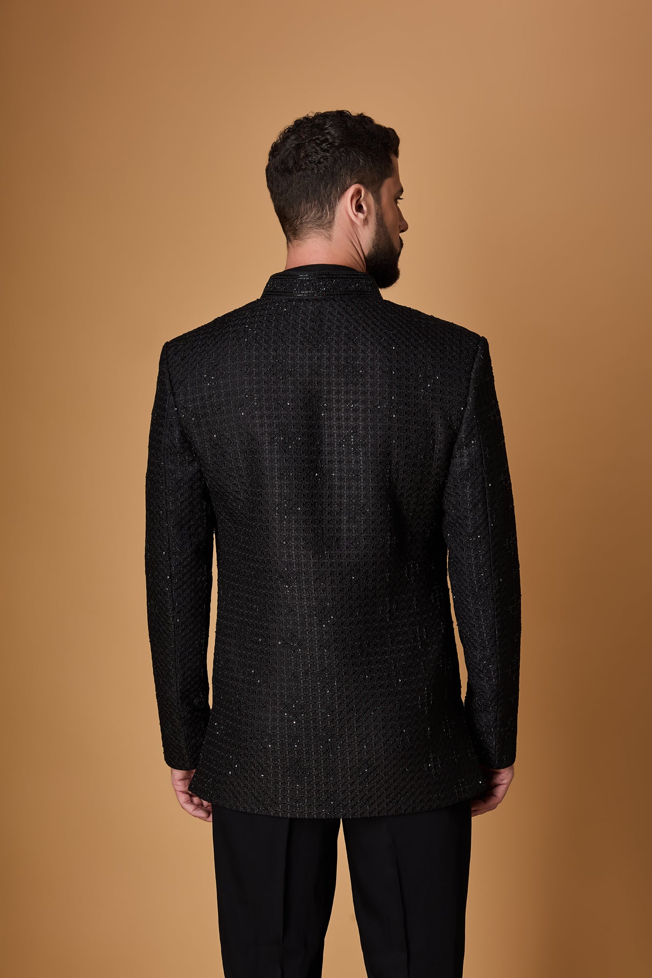 Black Indowestern Set
