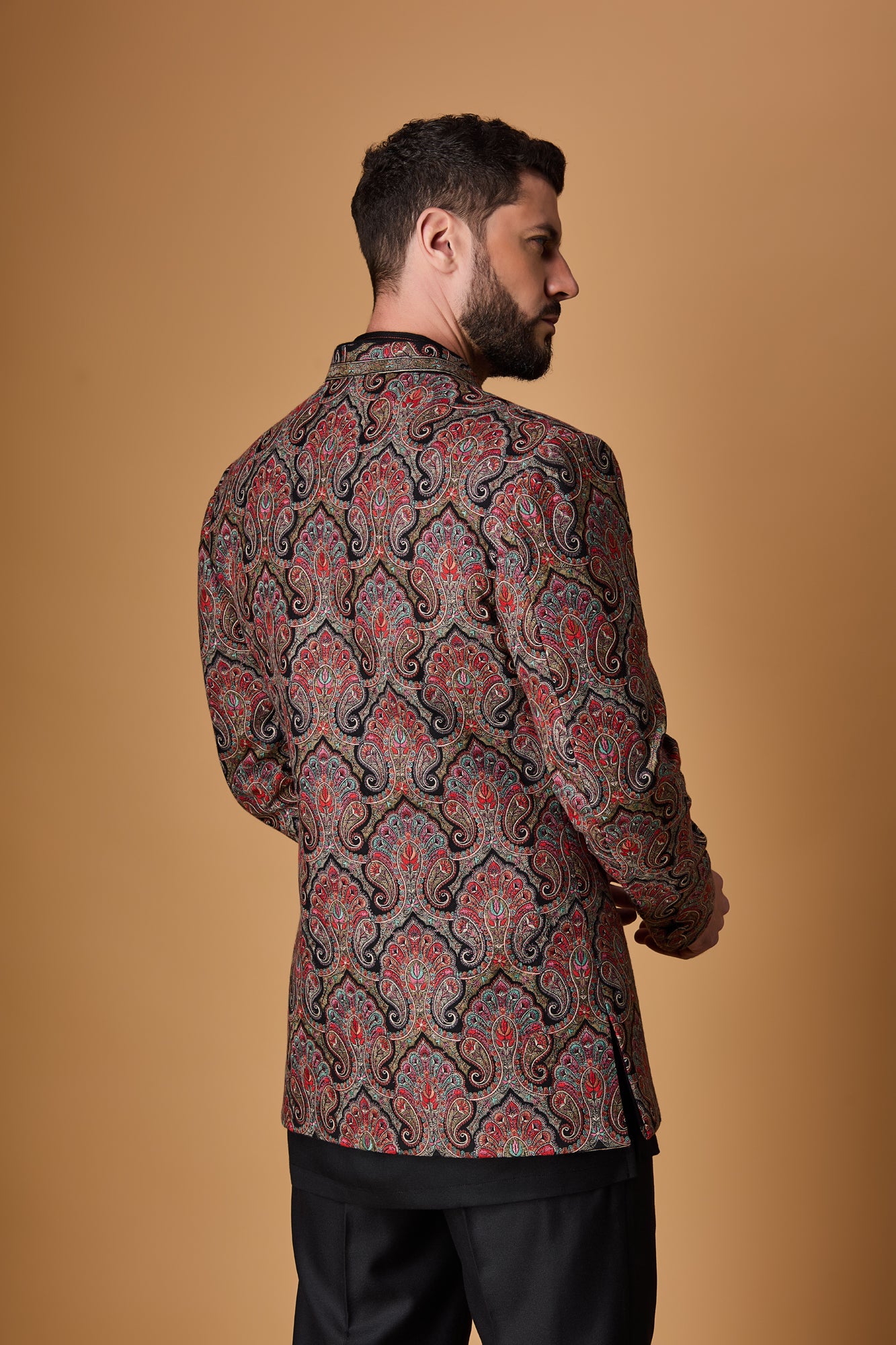 Black Indowestern Set
