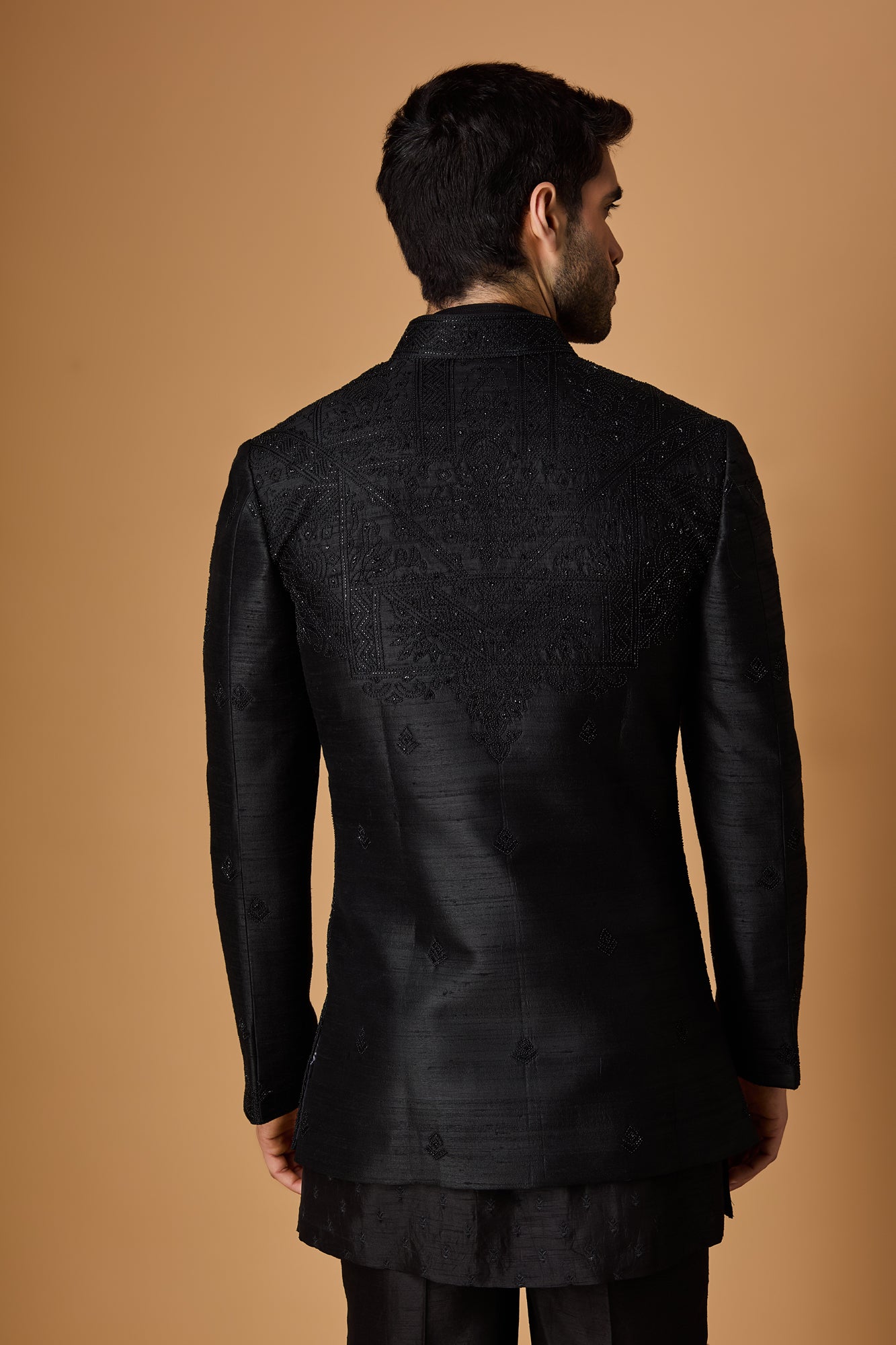 Black Indowestern Set