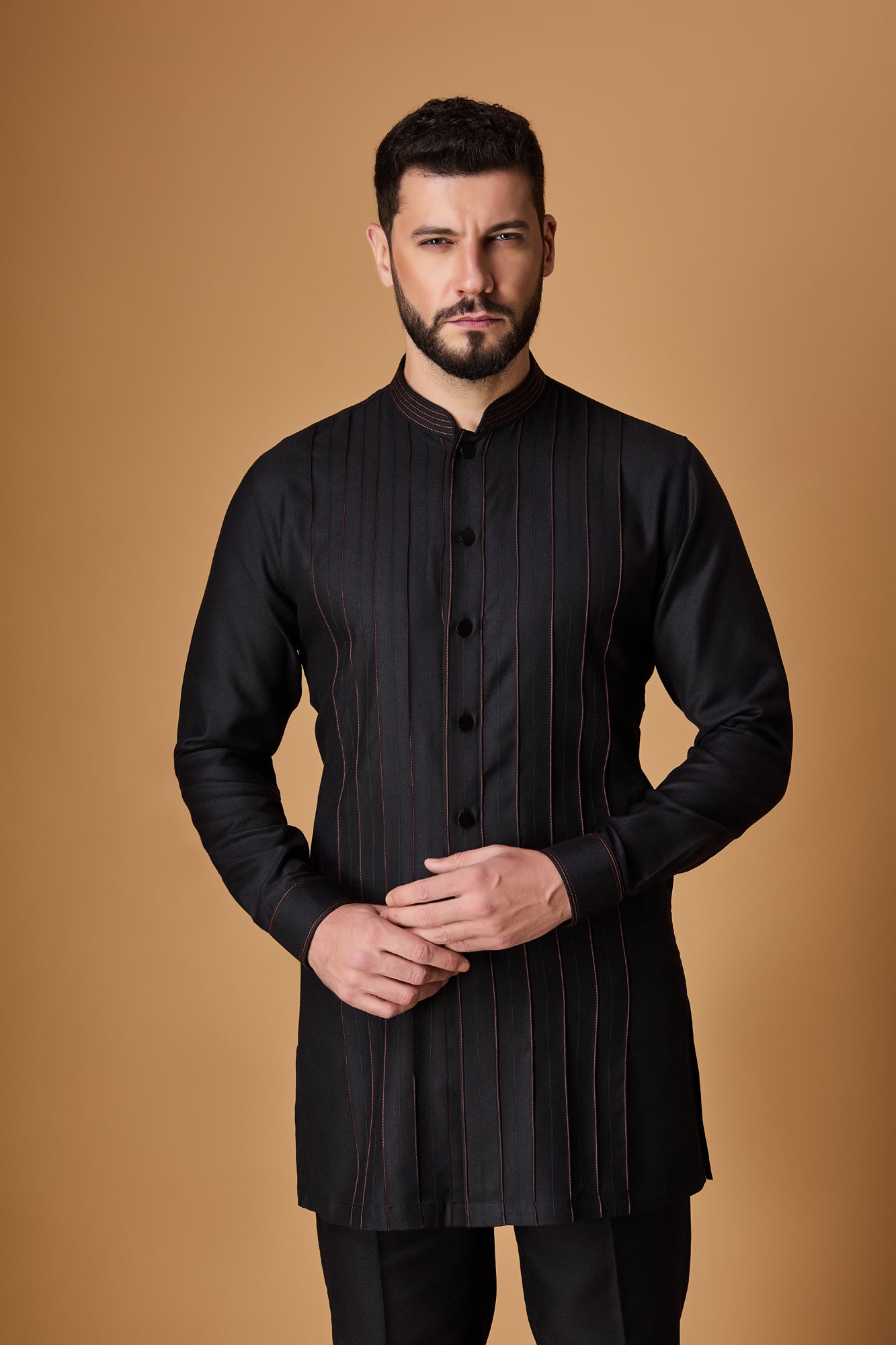 Black Indowestern Set