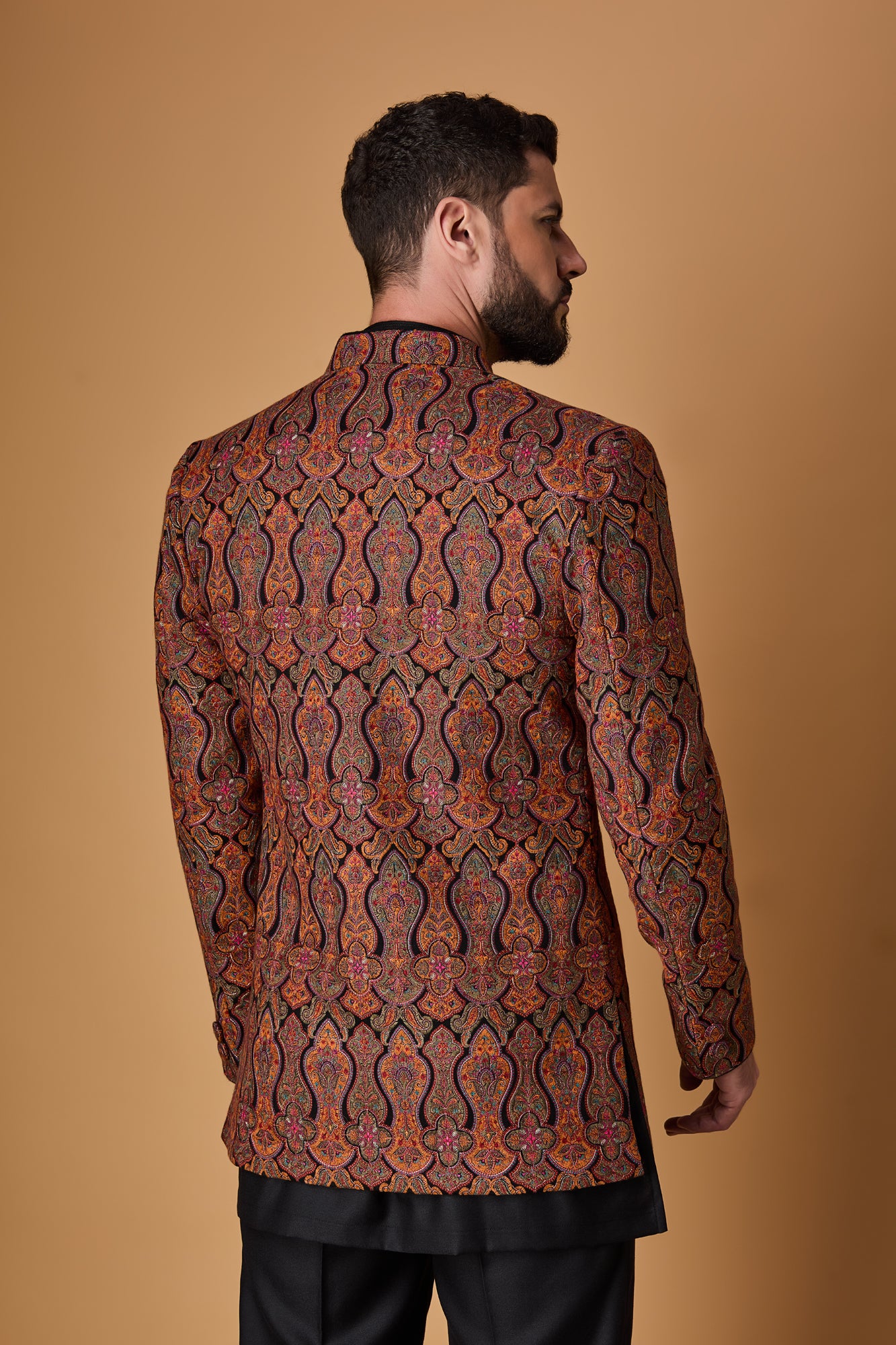 Black Indowestern Set