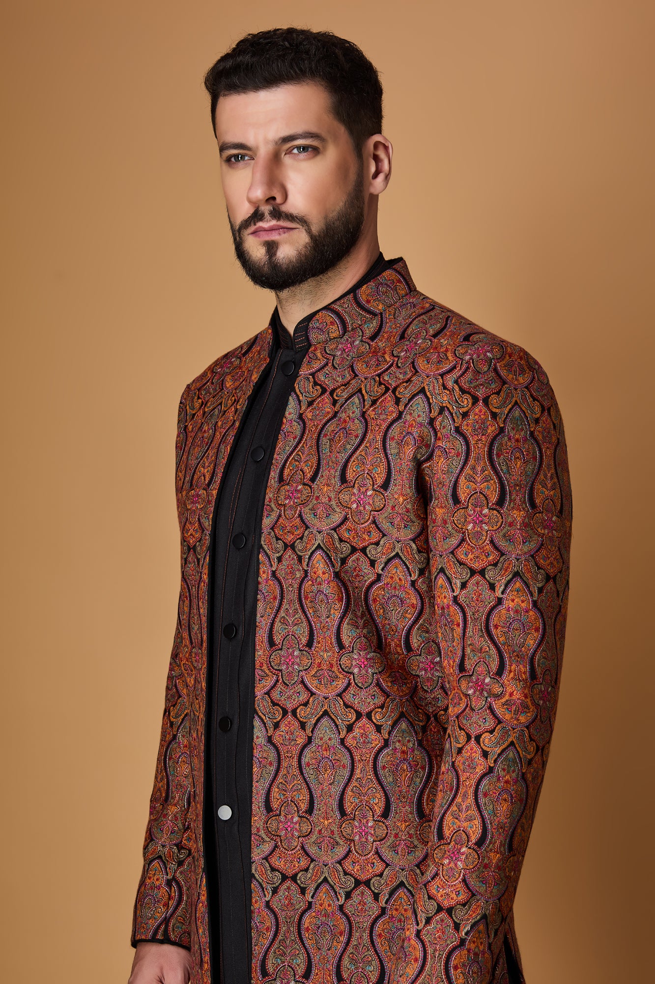 Black Indowestern Set