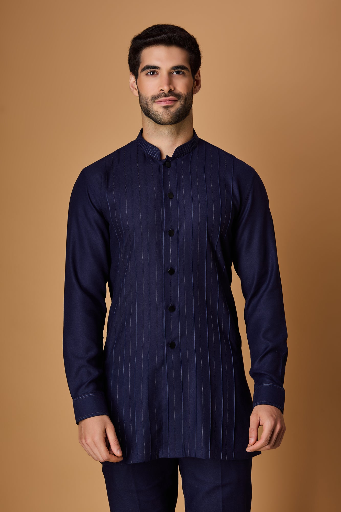Blue Paschmina Indowestern Set