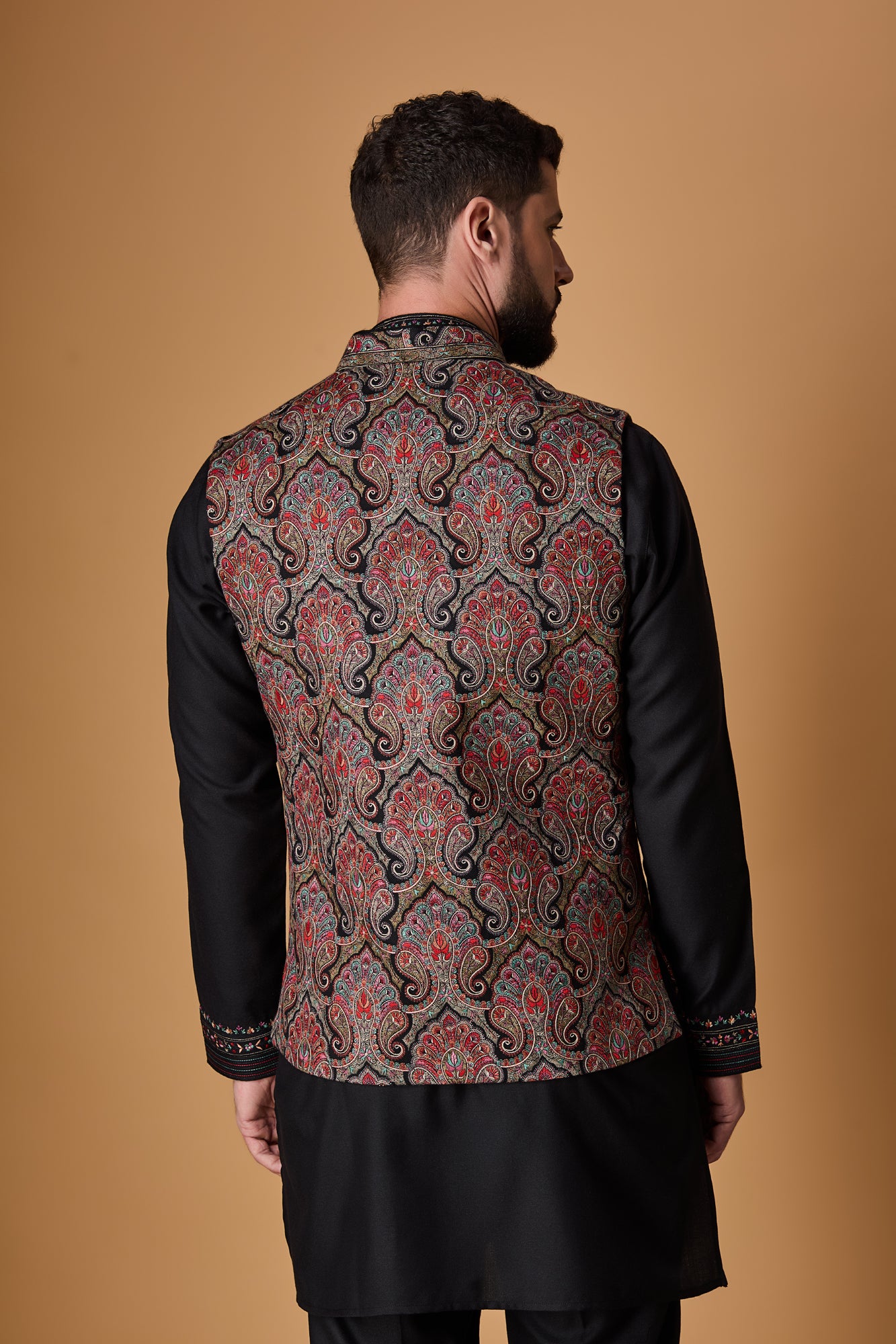 Black Paschmina Bundi Set