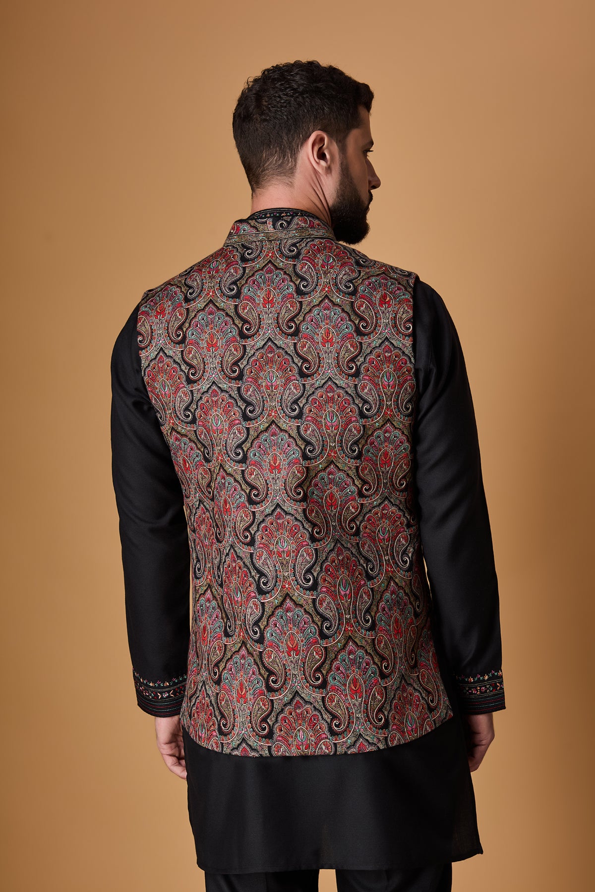 Black Paschmina Bundi Set