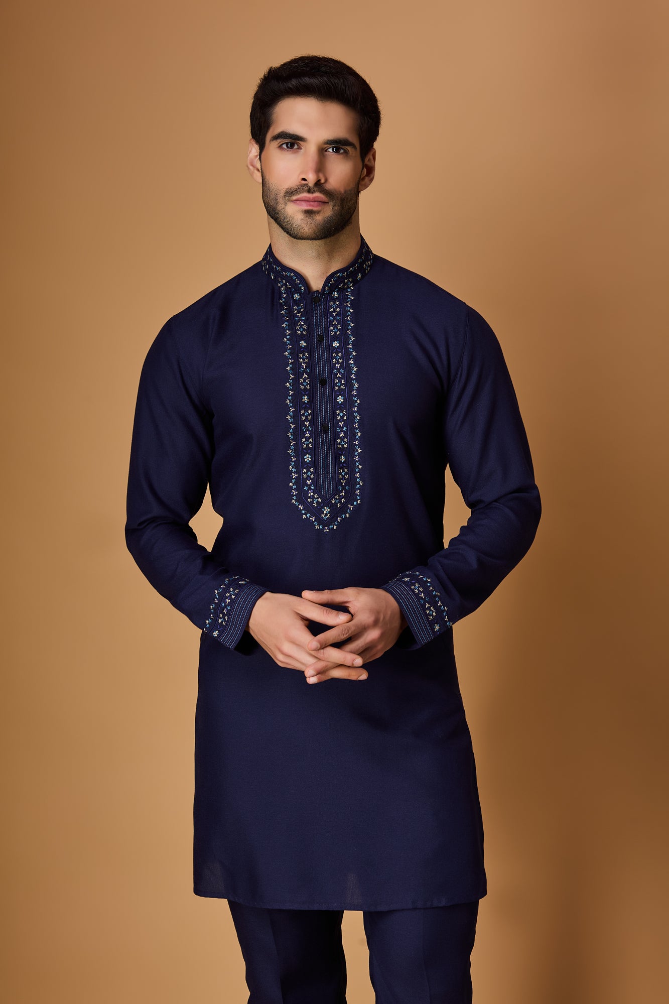 Blue Paschmina Bundi Set