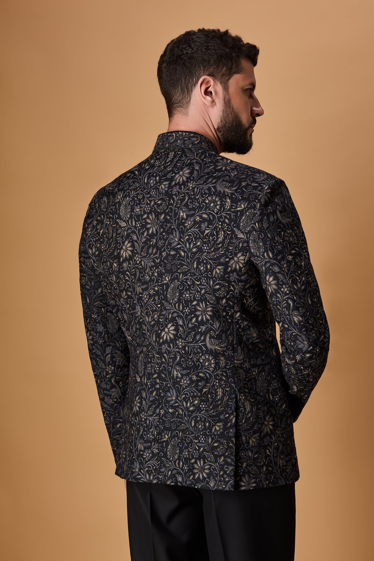 Black Pachmina Jacket Set