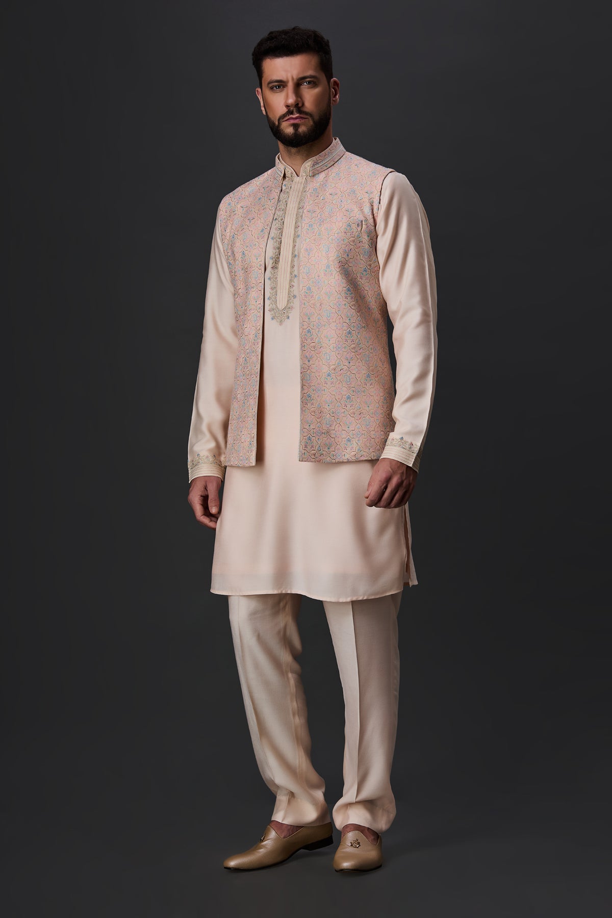 Cream Paschmina Bundi Set