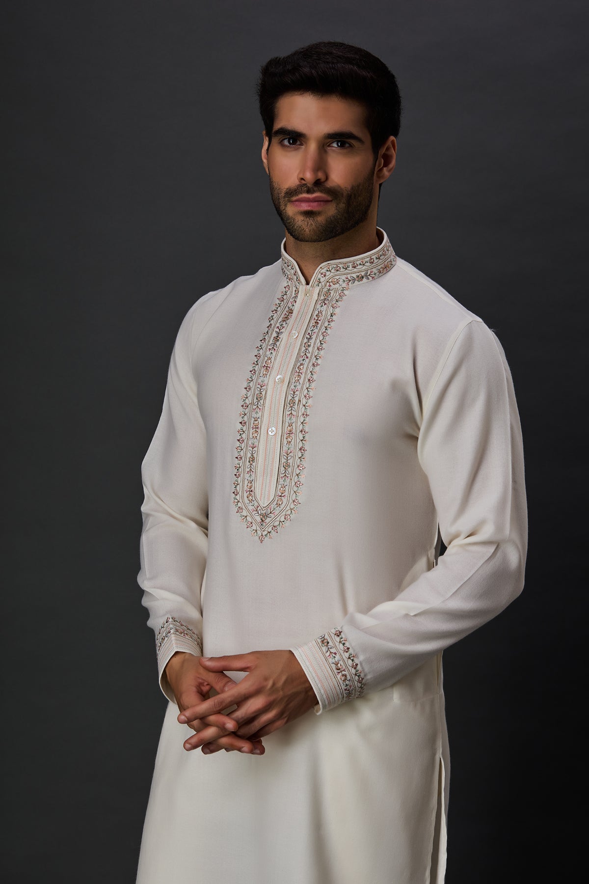 Cream Paschmina Bundi Set