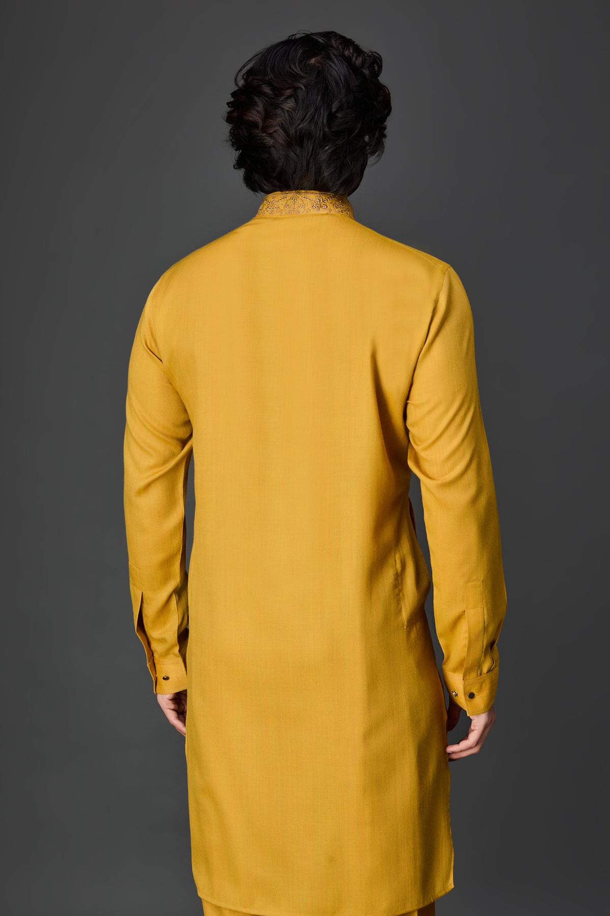 Mustard Yellow Paschmina Kurta Set