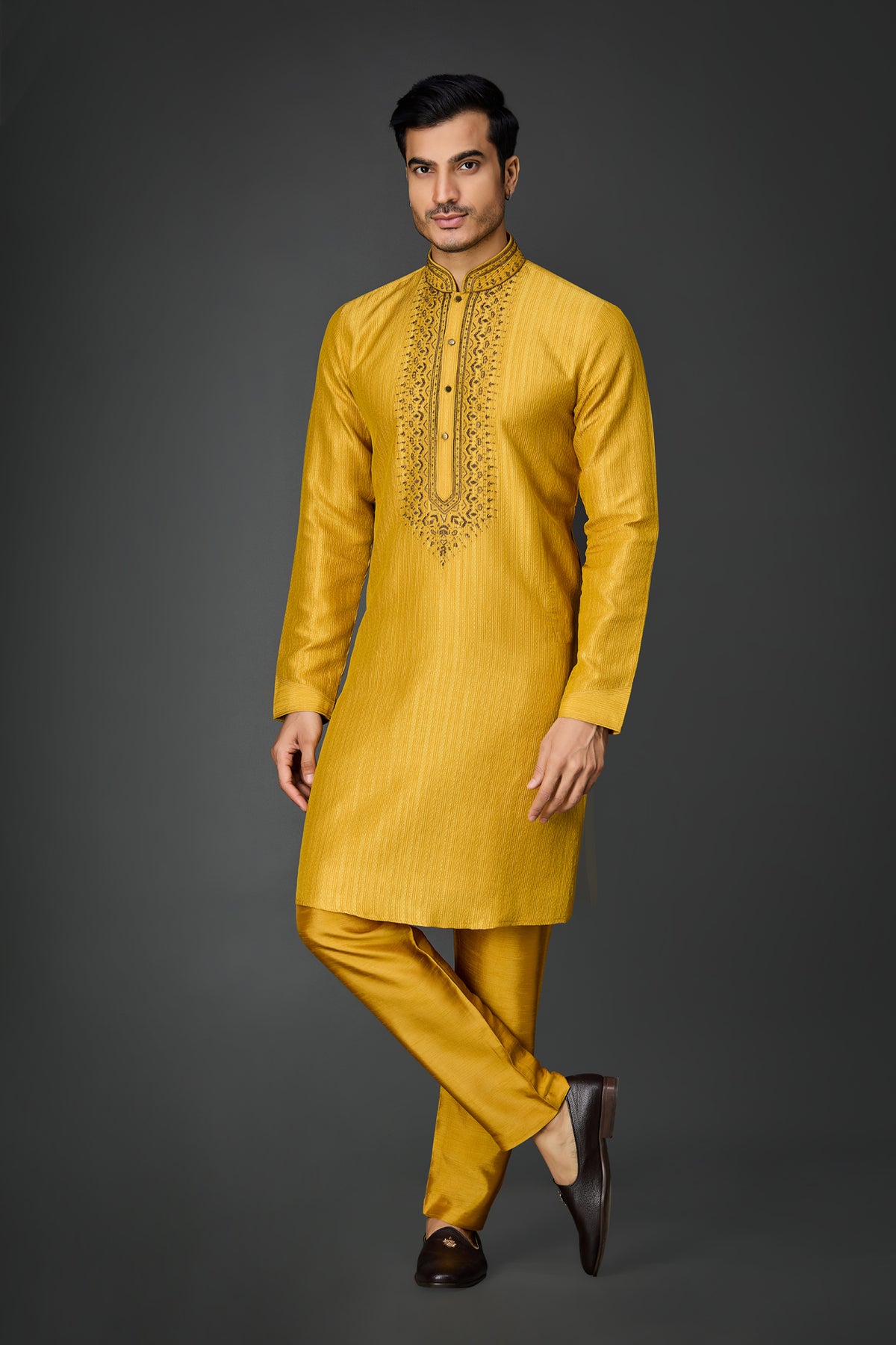 Yellow Mustard Kurta Set