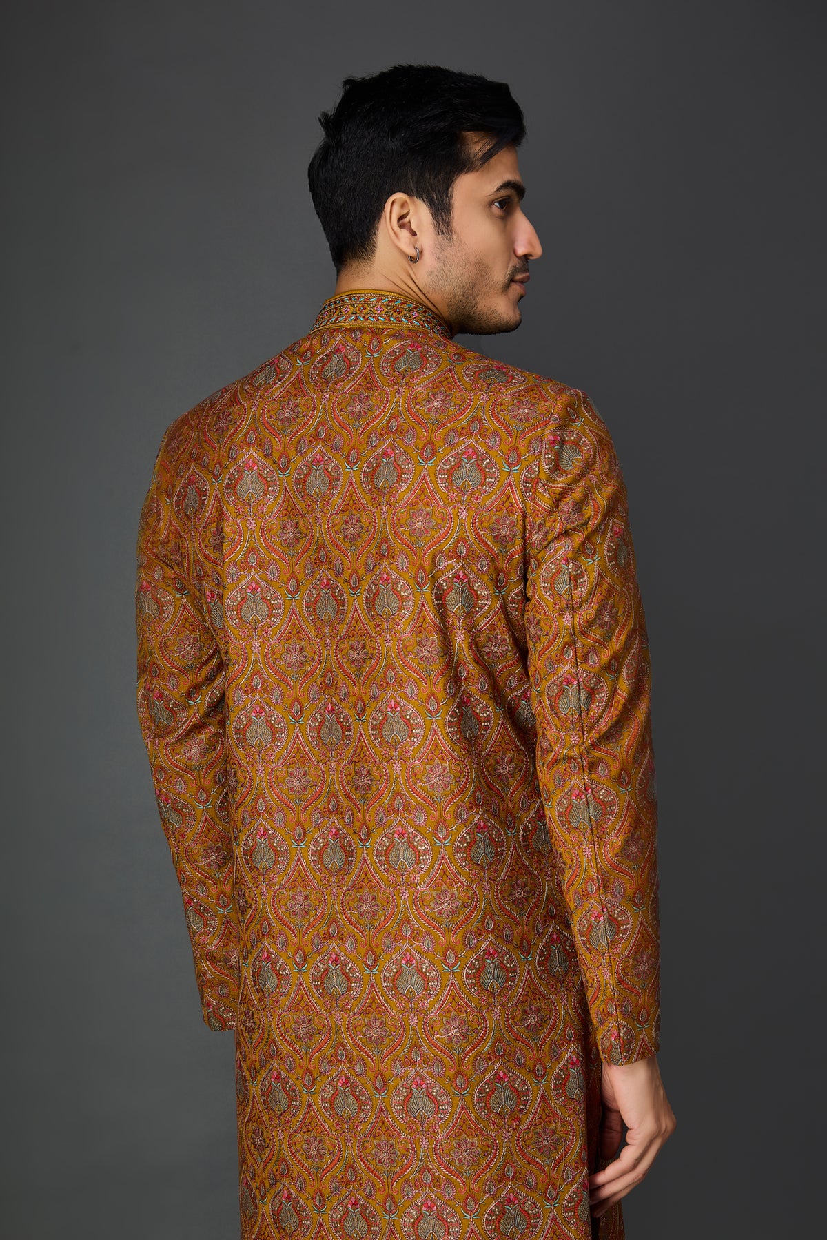 Yellow Mustard Kurta Paschmina Set