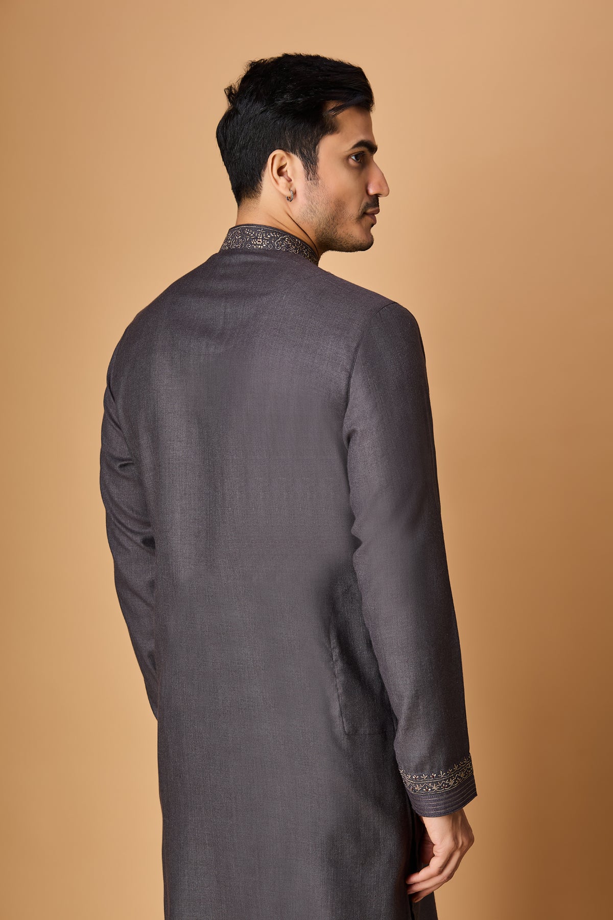 Grey Paschmina Kurta Set