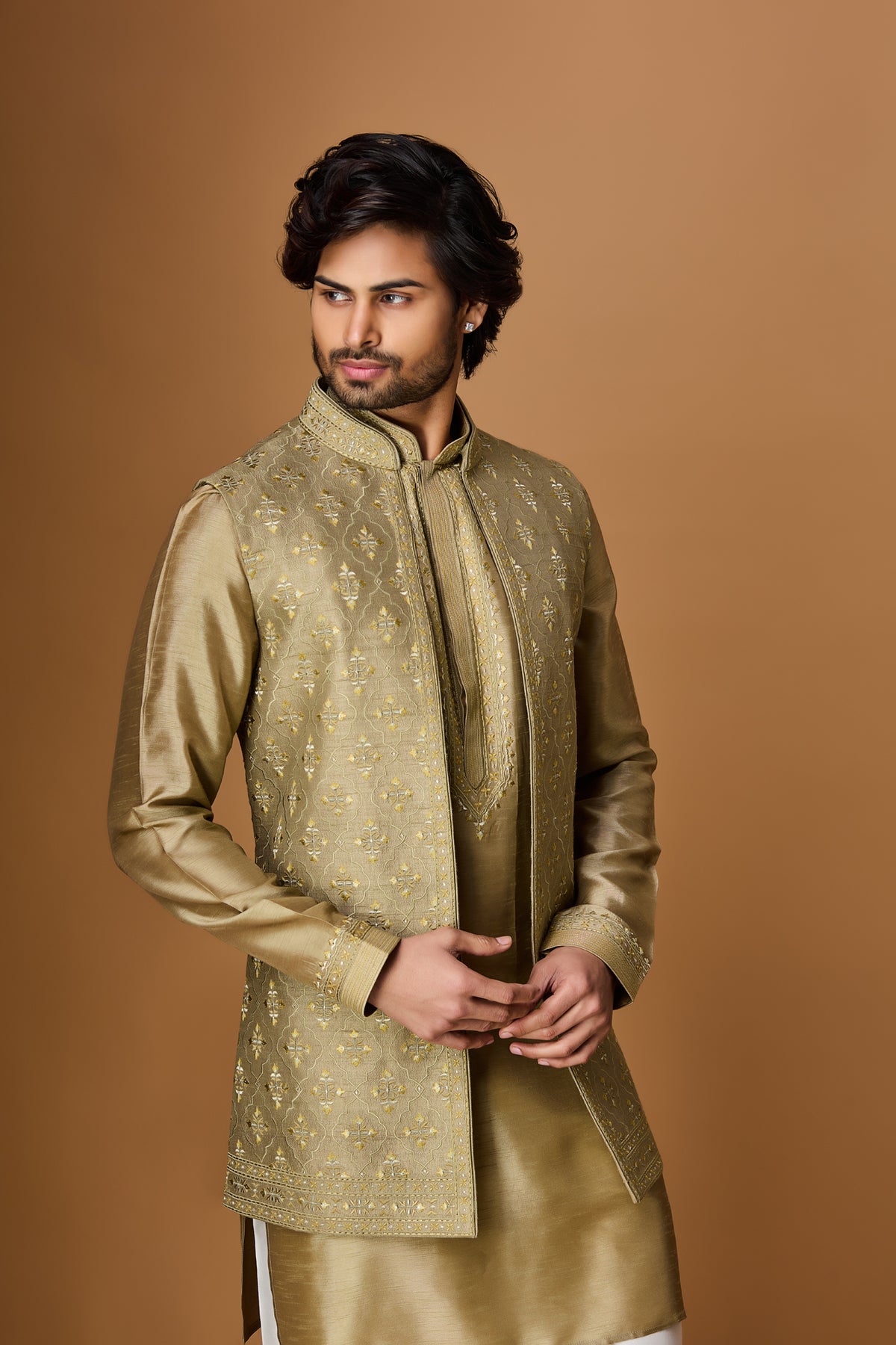 Olive Green Bundi Set