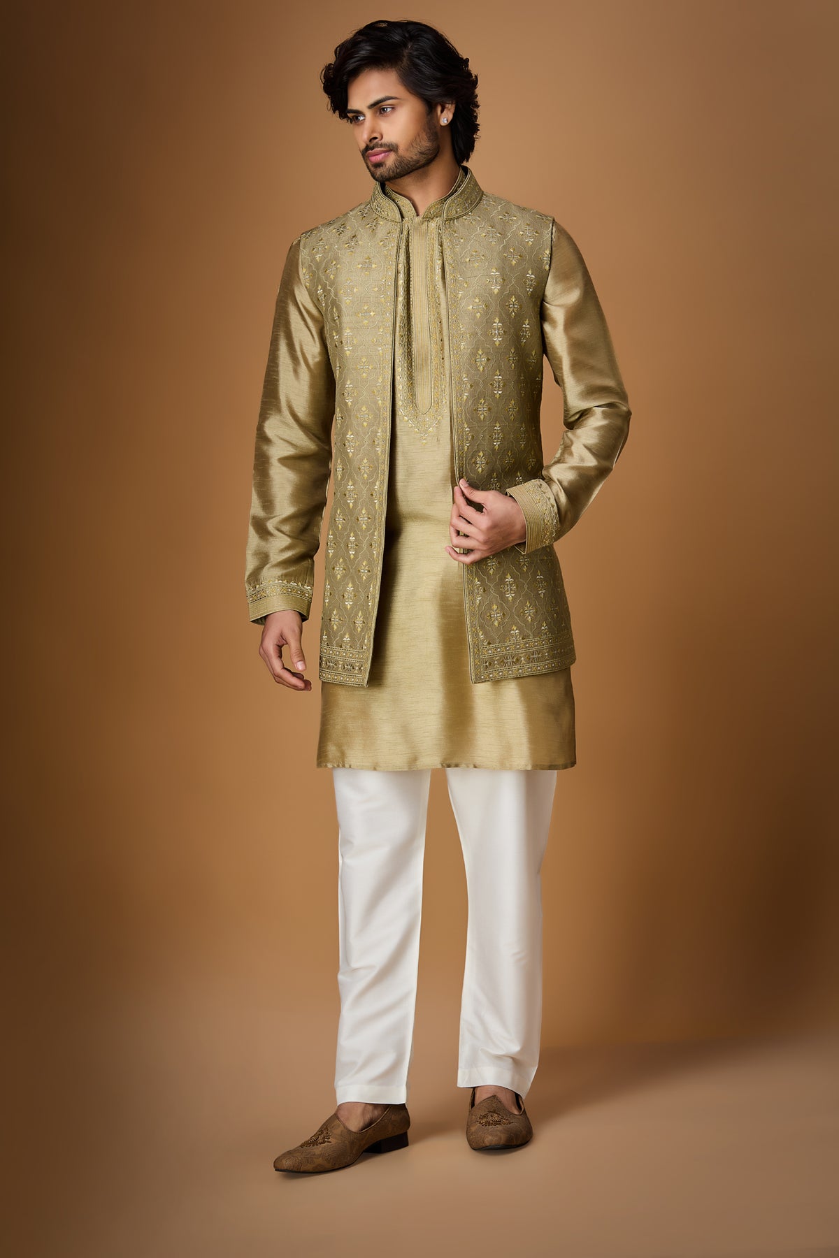 Olive Green Bundi Set
