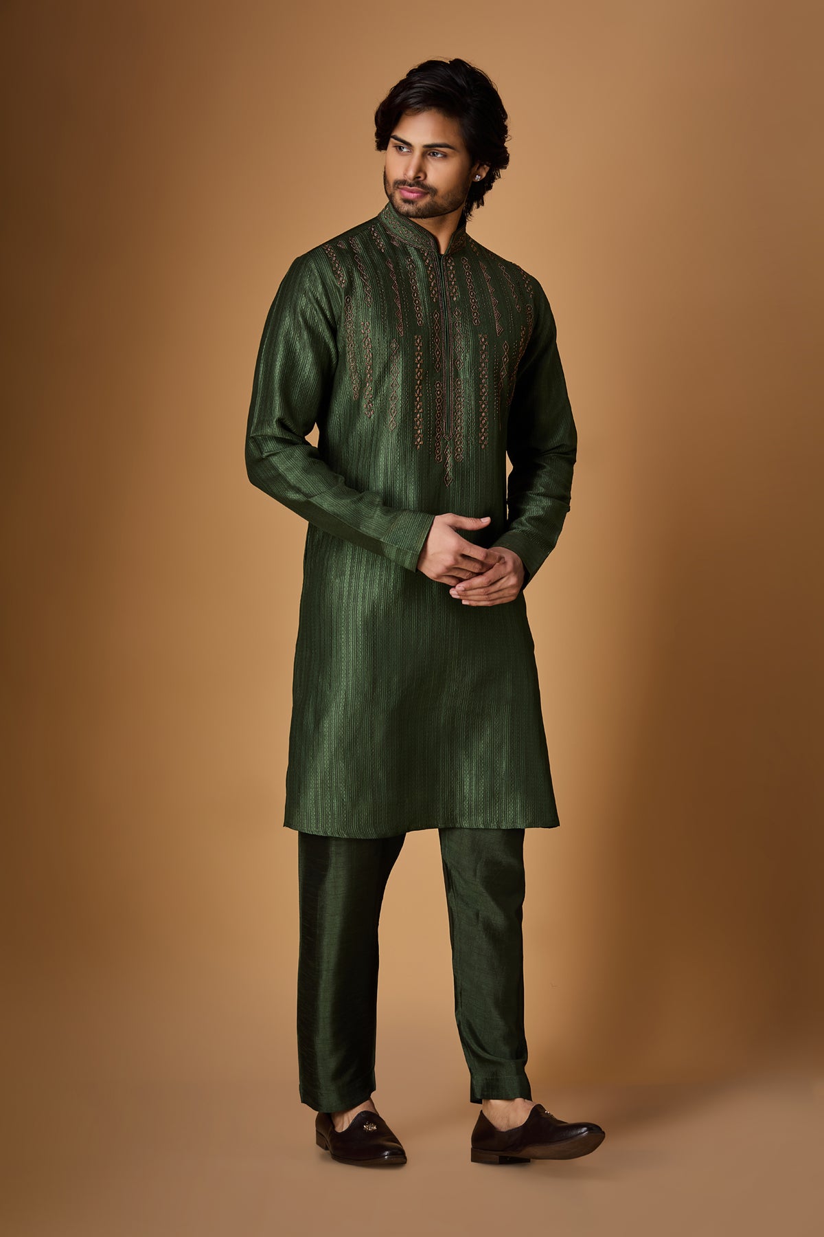 Olive Green Kurta Set