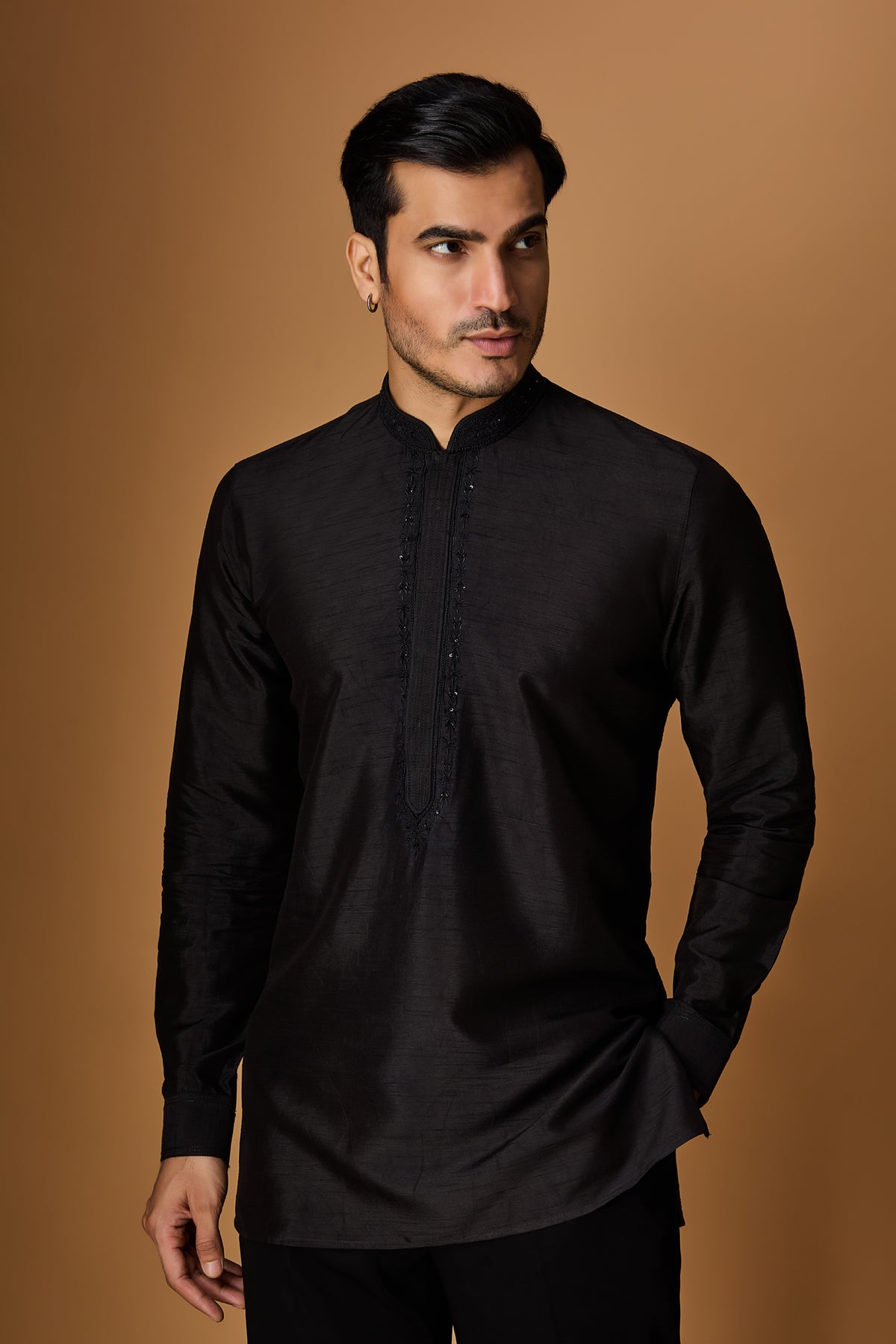 Black Indowestern Set