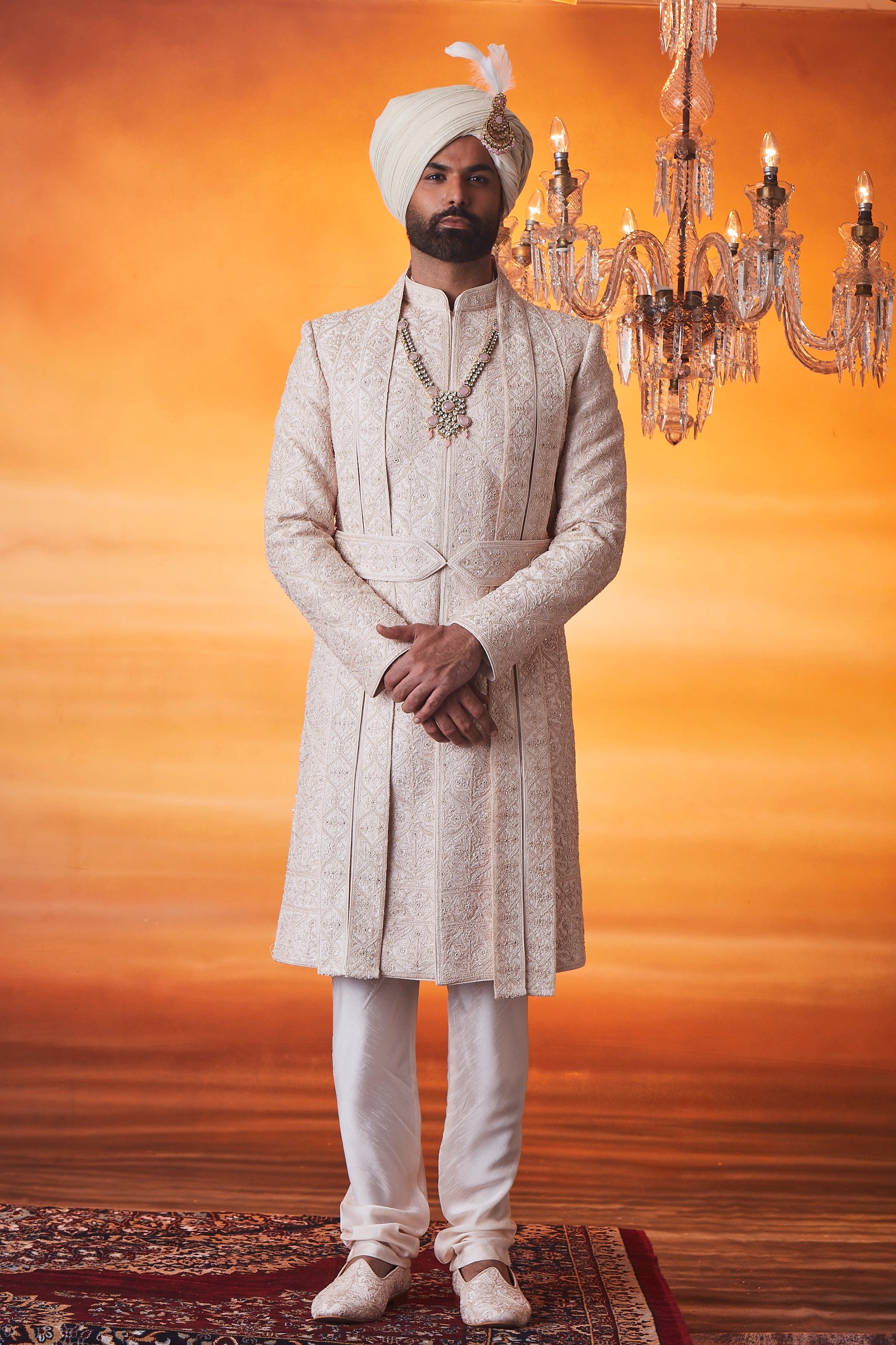 Blush Sherwani set