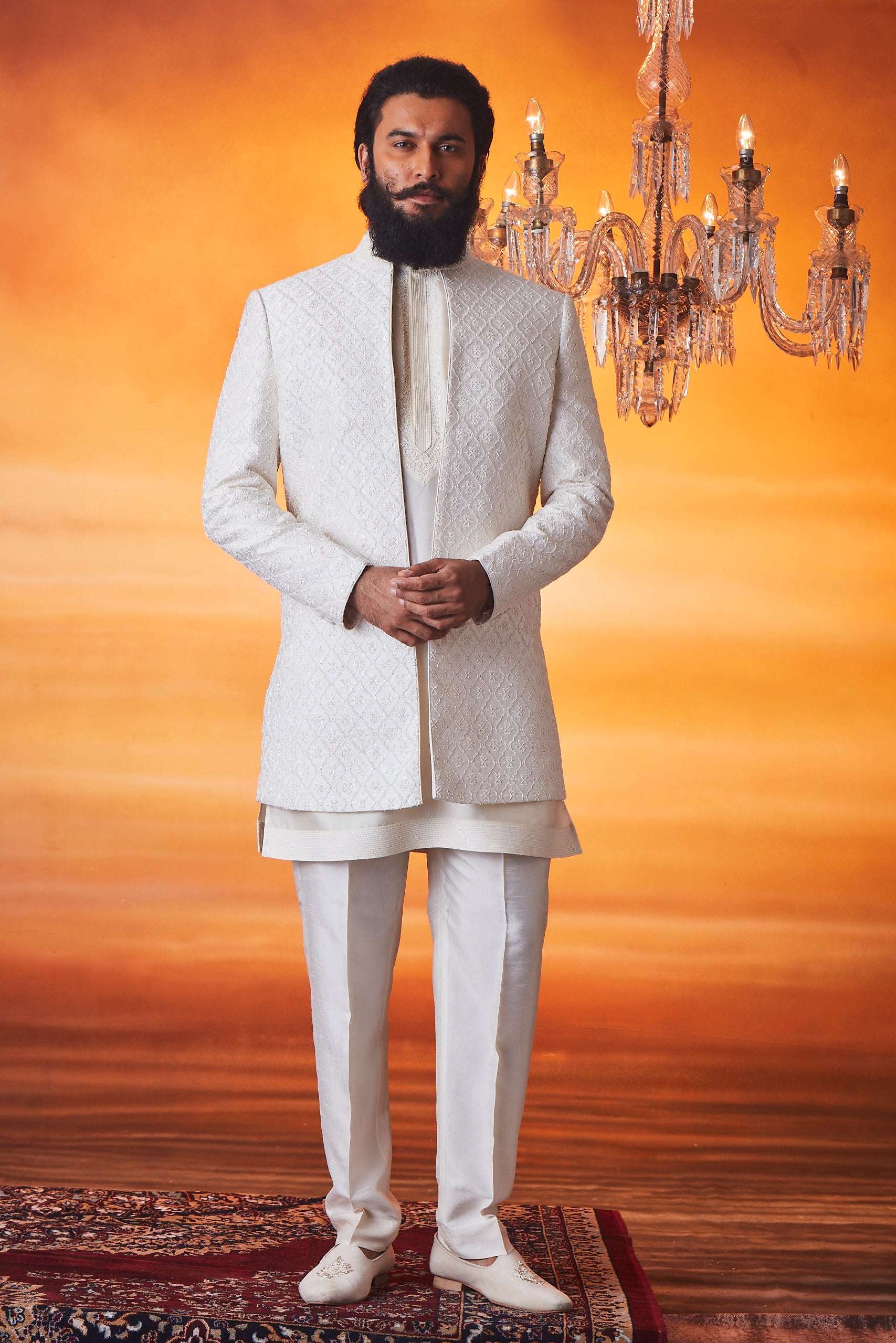 Ivory Sherwani Set