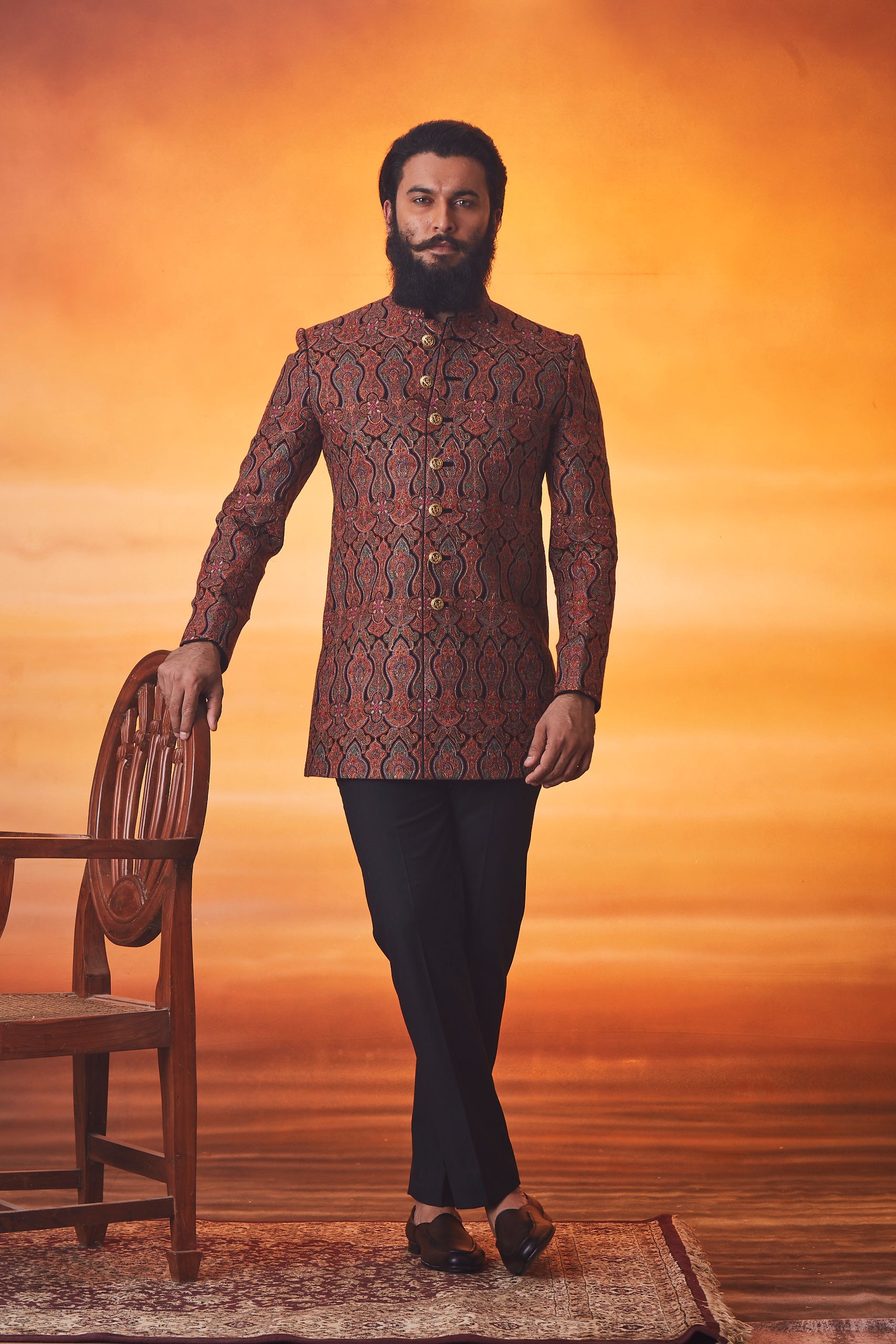 Multicolour Jacket Set
